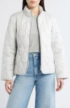 Sam Edelman Stand Collar Bomber Jacket In White