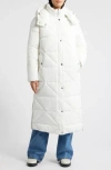 Sam Edelman Quilted Puffer Coat With Removable Hood In Winter White