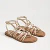 Sam Edelman Raye Gladiator Sandal Ecru Sand Leather In Beige