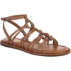 Sam Edelman Raye Gladiator Sandal Rich Cognac Leather In Rich Cognac