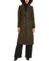Sam Edelman Reefer Wool-blend Coat In Green