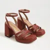 Sam Edelman Reese Platform Wedge Sandal In Red