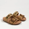 Sam Edelman Regan Beaded Slide Sandal Toffee Raffia In Brown