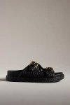 Sam Edelman Reid Buckle Platform Sandal Black Woven In Black