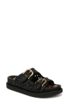 Sam Edelman Reid Buckle Platform Sandal Black Woven In Black