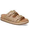 Sam Edelman Women's Reid Double Buckle Braided Slide Sandals In Gold Quartz Metallic