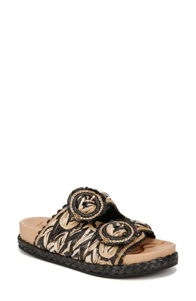Sam Edelman Reina Slide Sandal In Black/natural