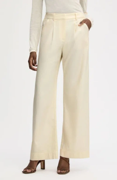 Sam Edelman Relaxed Wide Leg Twill Pants In Yellow