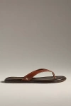 Sam Edelman Remi Leather Flip Flop Burnt Brown Leather In Brown