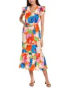 SAM EDELMAN RETRO RANGE FLORAL MIDI DRESS