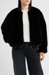 Sam Edelman Reversible Bomber Jacket In Black