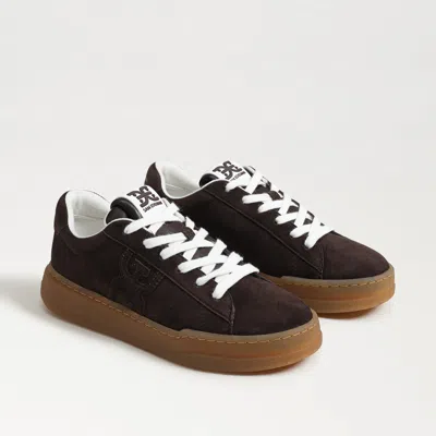 Sam Edelman Rhea Sneaker Chocolate Brown Suede Leather