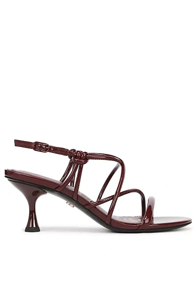 Sam Edelman Riana Strapy Heel Sandal French Merlot Patent Leather In Burgundy