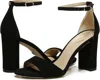 Sam Edelman Robyn Sandals Women's 10 Black Suede Ankle Strap Block Heel Khd287 In Black