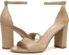 Sam Edelman Robyn Sandals Women's 9 Beige Leather Ankle Strap Block Heel Khd405 In Beige