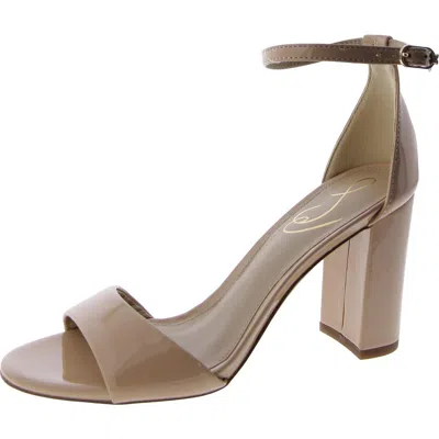 Sam Edelman Robyn Womens Patent Block Heel Ankle Strap In Multi