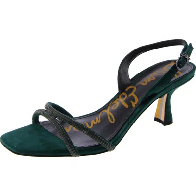 Sam Edelman Ronan Womens Suede Embellished Evening Sandals In Multi
