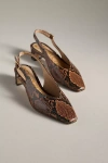 Sam Edelman Ronnie Slingback Block Heels In Brown