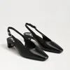 Sam Edelman Ronnie Slingback Heel Black Leather