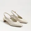 Sam Edelman Ronnie Slingback Heel Modern Ivory Leather In White