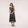 Sam Edelman Rope Embroidered Eyelet Maxi Dress Black In Black