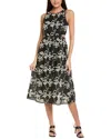 Shop Sam Edelman Rope Embroidered Midi Dress In Black