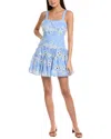SAM EDELMAN ROPE EMBROIDERED MINI DRESS