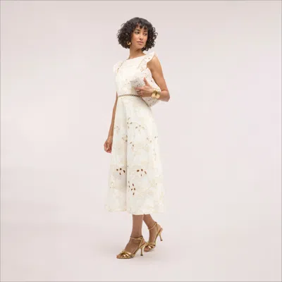 Sam Edelman Rope Embroidery Eyelet Maxi Dress Light Blue