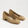 Sam Edelman Rosa Block Heel Ballet Tulum Sand Leather In Beige