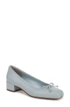 Sam Edelman Rosa Block Heel Ballet Cape Blue Leather In Cape Blue