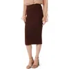 Sam Edelman Rosalie Rib Skirt In Bitter Chocolate