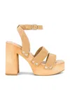 Sam Edelman Rosalind Platform Sandal In Sesame In Silver