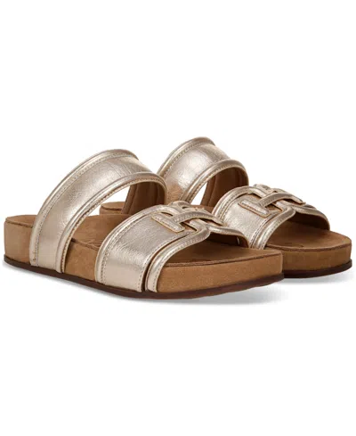SAM EDELMAN WOMEN'S ROWAN EMBLEM SLIDE FOOTBED SANDALS