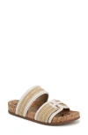Sam Edelman Rowan Slide Sandals In Dark Natural/bright White