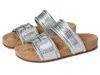 Sam Edelman Rowan Platform Slide Sandal In Silver
