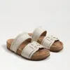 Sam Edelman Rowan Slide Footbed Sandal Modern Ivory Leather In White