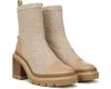 Sam Edelman Rozanna Boots Women's Tan Block Heel Pull On Bootie Jobb1220 In Neutral