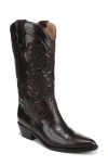 Sam Edelman Rue Western Boot In Burgundy