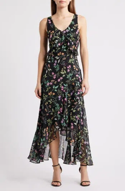 Sam Edelman Ruffle Sleeveless Maxi Dress In Multi