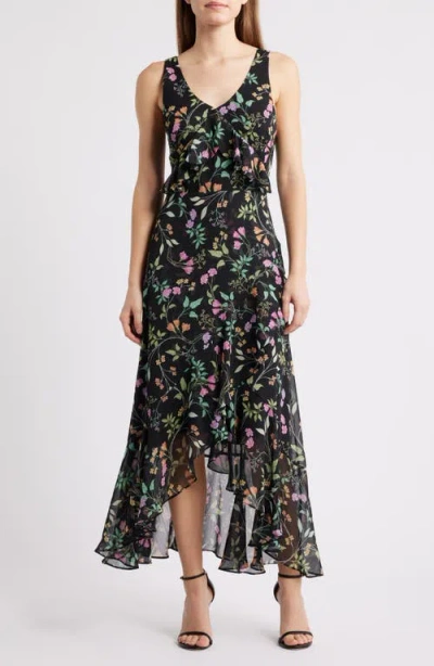 Sam Edelman Ruffle Sleeveless Maxi Dress In Multi