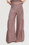 Sam Edelman Ruffled Hammered Satin Pants In Pink