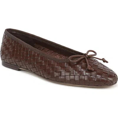 Sam Edelman Ruthie Woven Ballet Flat In Brown