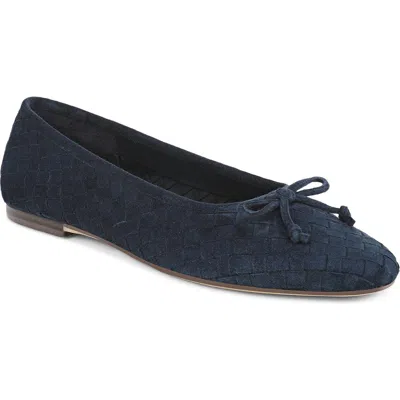 Sam Edelman Ruthie Woven Ballet Flat In Oasis Navy