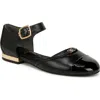 Sam Edelman Rylie Cap Toe Mary Jane Flat Black Patent In Black
