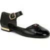 Sam Edelman Rylie Cap Toe Mary Jane Flat Black Patent In Black