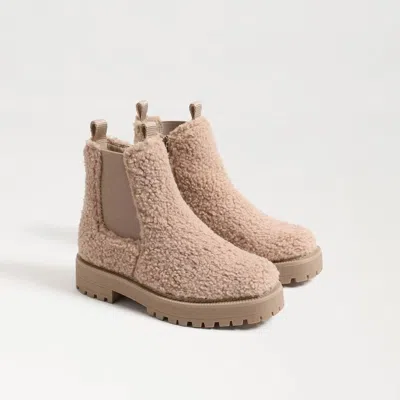 Sam Edelman Sa Edelman Laguna Boot Kids Beige Faux Shearling Round Toe Chelsea Jobb2258 In Brown