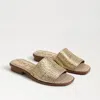 Sam Edelman Sabrina Mule Slide Sandal Sunny Gold Raffia In Gold