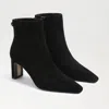 Sam Edelman Saige Ankle Bootie Black Suede In Black