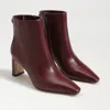 Sam Edelman Saige Ankle Bootie French Merlot Leather In Burgundy