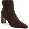 Sam Edelman Saige Ankle Bootie Cafe Noir Brown Suede In Cafe Noir